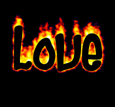 Love On Fire text example