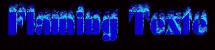 Flammes bleues conception de texte pour fontart