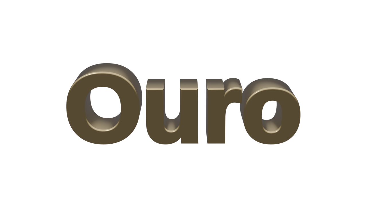 Exemplo de texto gold-blender