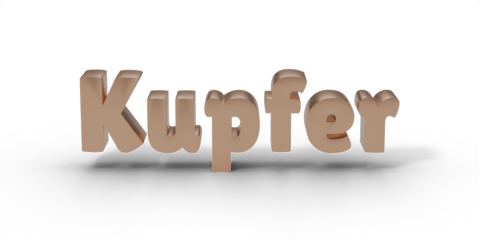 Copper 3D Blender Textbeispiel