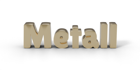 Metal 3D Blender Textbeispiel