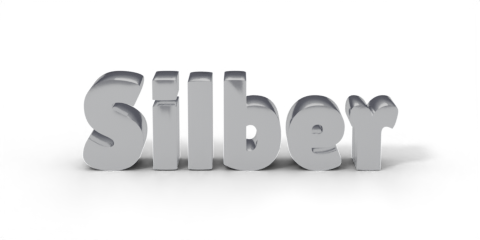 Silver 3D Blender Textbeispiel