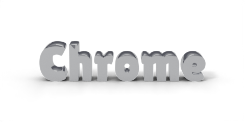 Exemple de texte Chrome 3D Blender