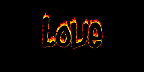 Love On Fire text example