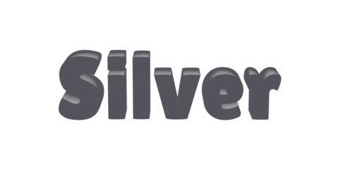 Silver 3D Blender text example