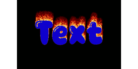 Text On Fire text example