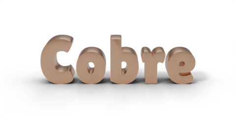 Exemplo de texto Copper 3D Blender